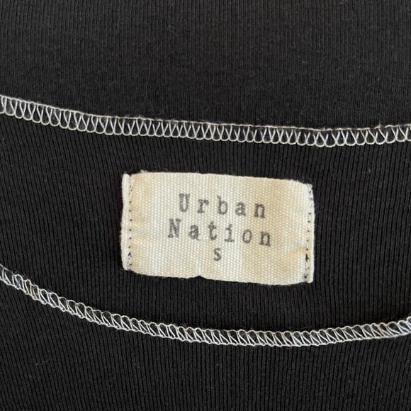 Urban Nation Crop Top Angel Short Sleeve Black White Small - Picture 5 of 6